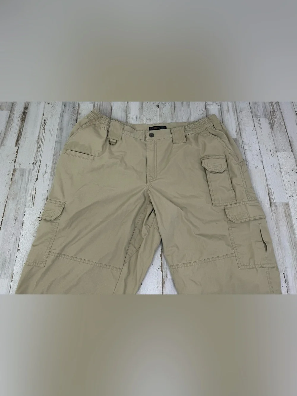 5.11 Tactical Men's 38x28 Tan Solid Cargo Tactical Pants Regular